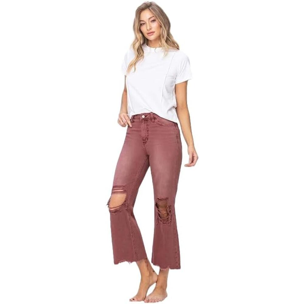 Vervet 90's Vintage High Rise Crop Flare Jeans - V3736RU - Size 28 - Picture 3 of 6